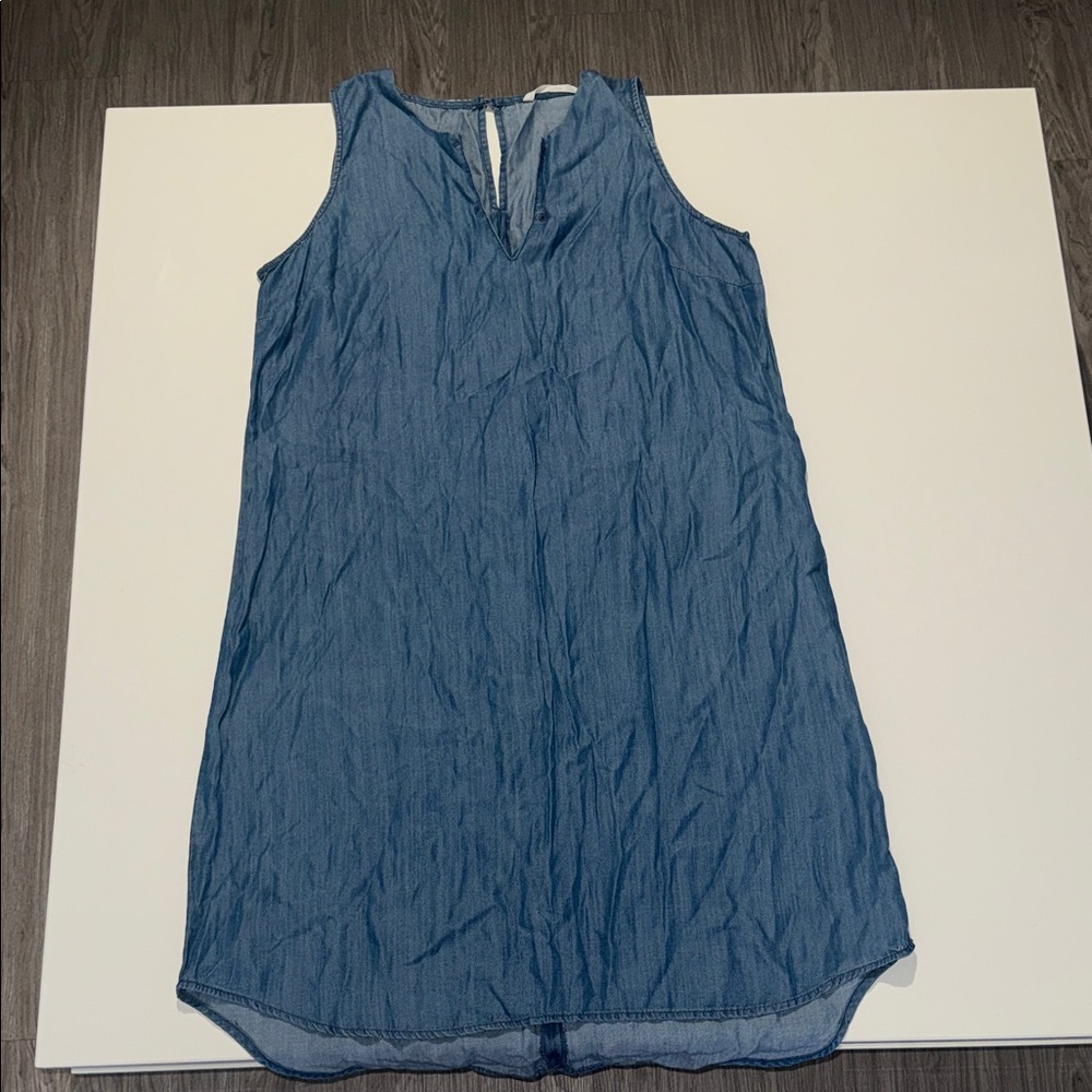 Given Kale Women's Hi-Low Polka Dot Denim Dress Size L